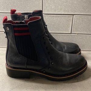 Pikolinos Moto black leather ankle boots 7.5 8 38